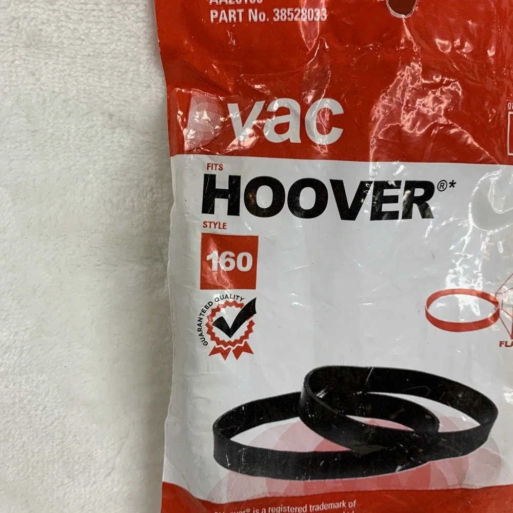 Hoover Windtunnel Vacuum Cleaner Belts 38528033 2-Pack Style 160 Genuine Open‎